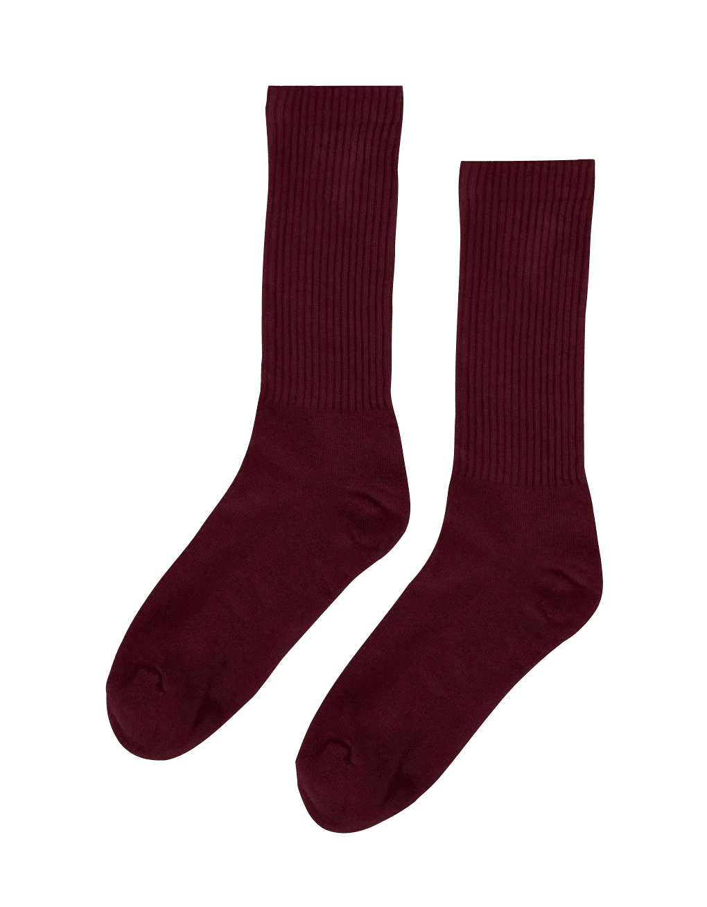 Organic Colorful Standard Active Sock Oxblood Red - ECRU