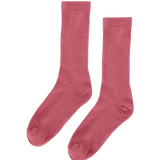 Organic Colorful Standard Active Sock Raspberry Pink - ECRU
