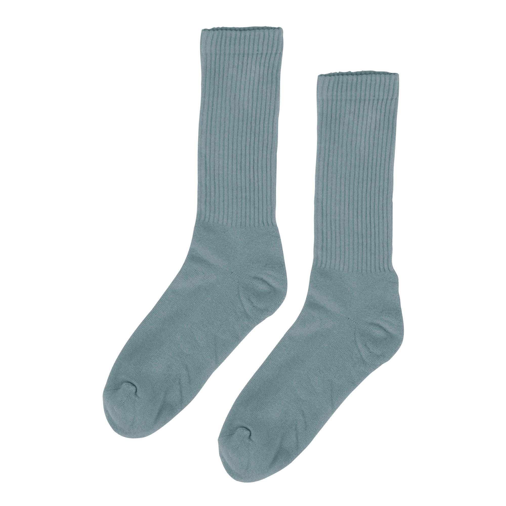Organic Colorful Standard Active Sock Steel Blue - ECRU