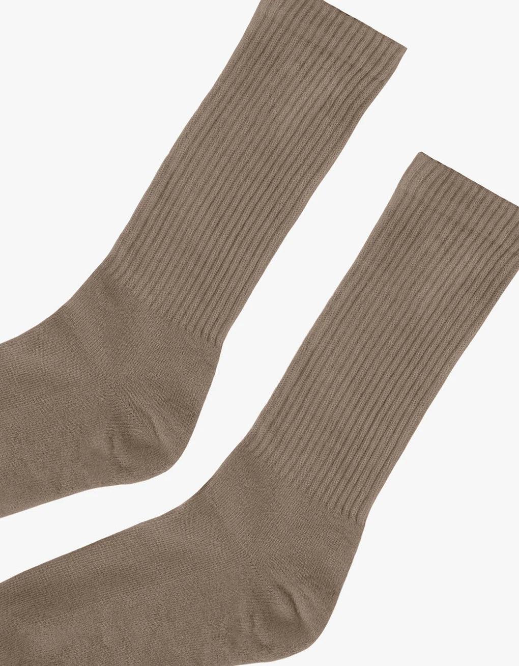 Organic Colorful Standard Active Sock Warm Taupe - ECRU