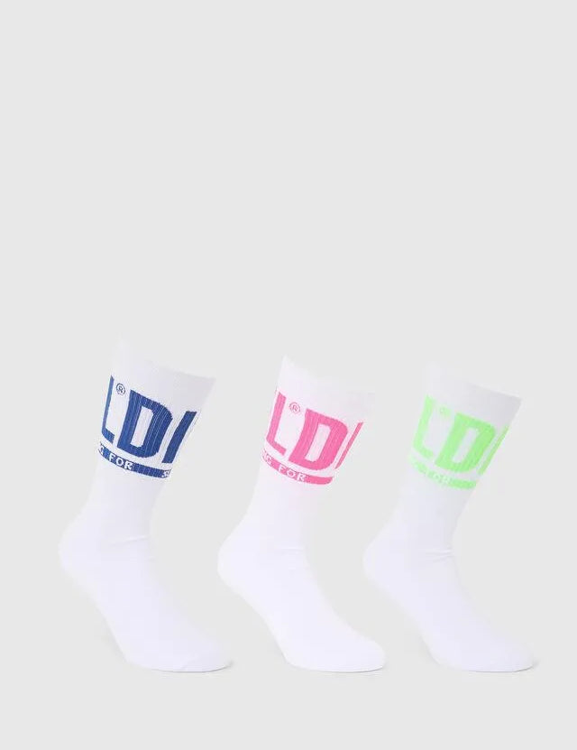 Pack de 3 calcetines flúor SKM-RAY-THREEPACK - ECRU