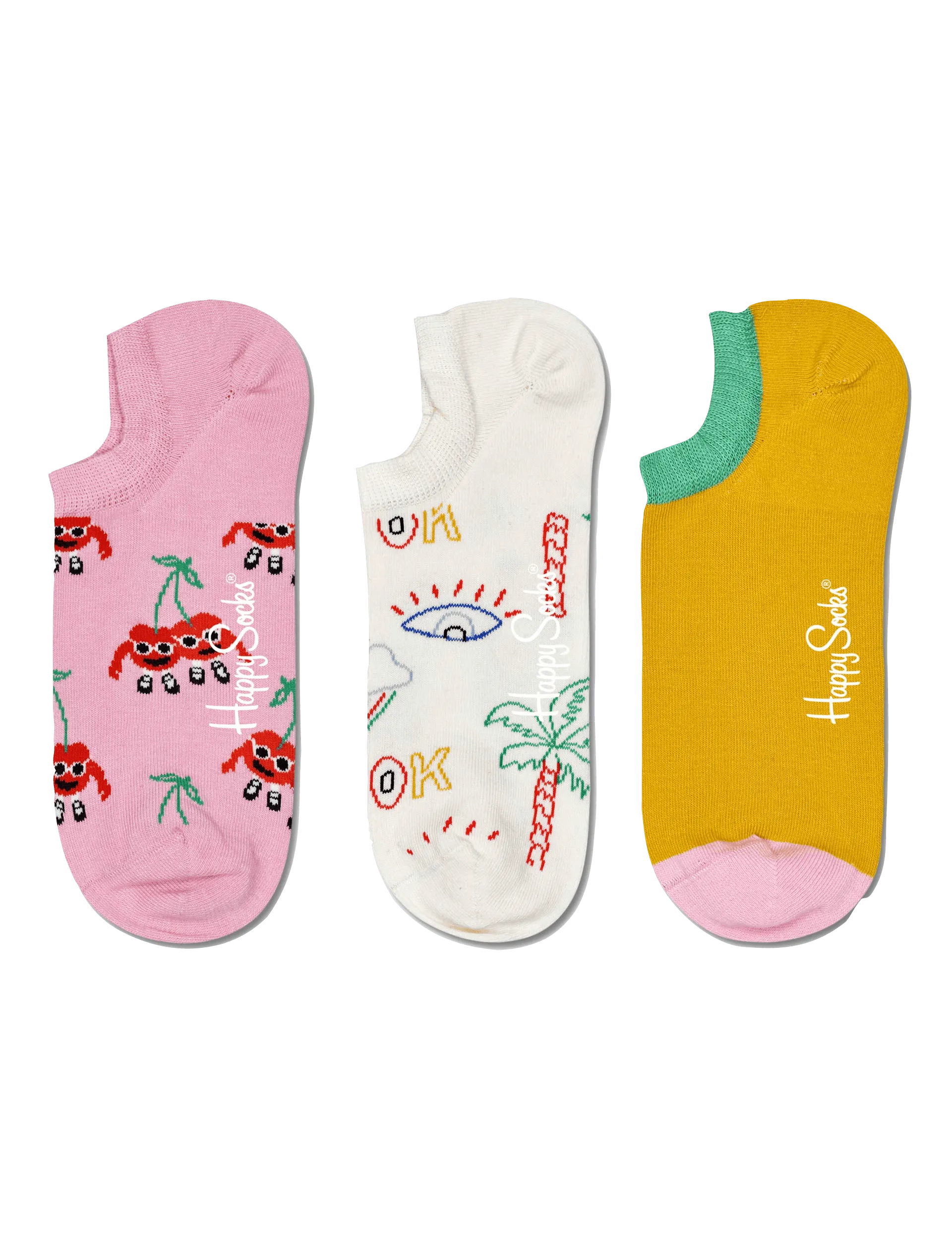 Pack de 3 Calcetines invisibles Cherry - ECRU