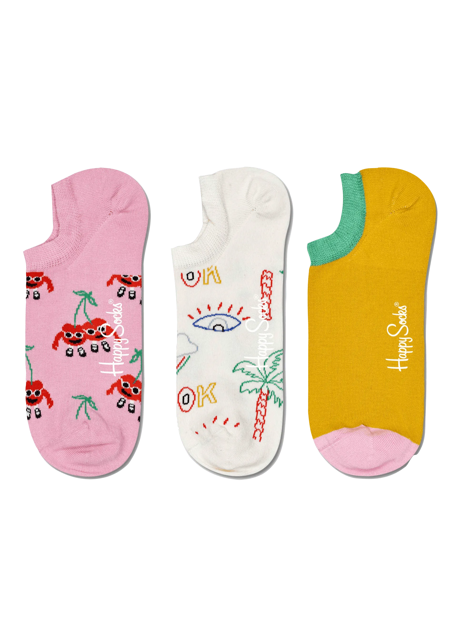 Pack de 3 Calcetines invisibles Cherry - ECRU