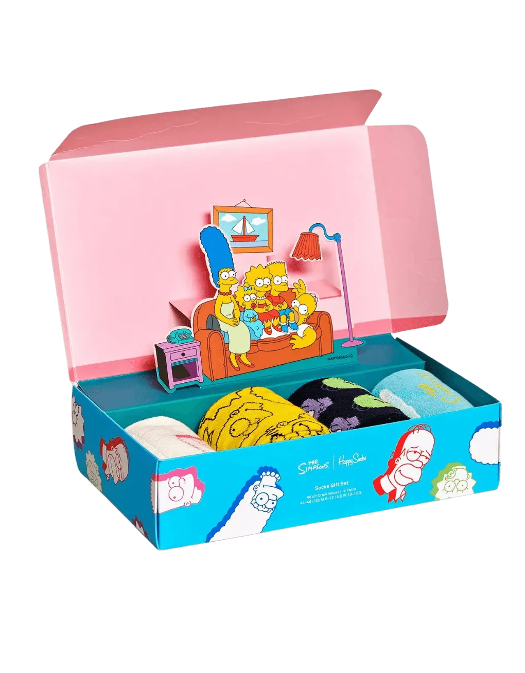 Pack de 4 Calcetines Happy Socks x The Simpsons - ECRU