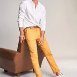 PANTALÓN CHINO ANDY SLIM CON CINTURÓN DE REGALO - ECRU