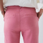 Pantalón Chino Cropped Slim de color rosa - ECRU