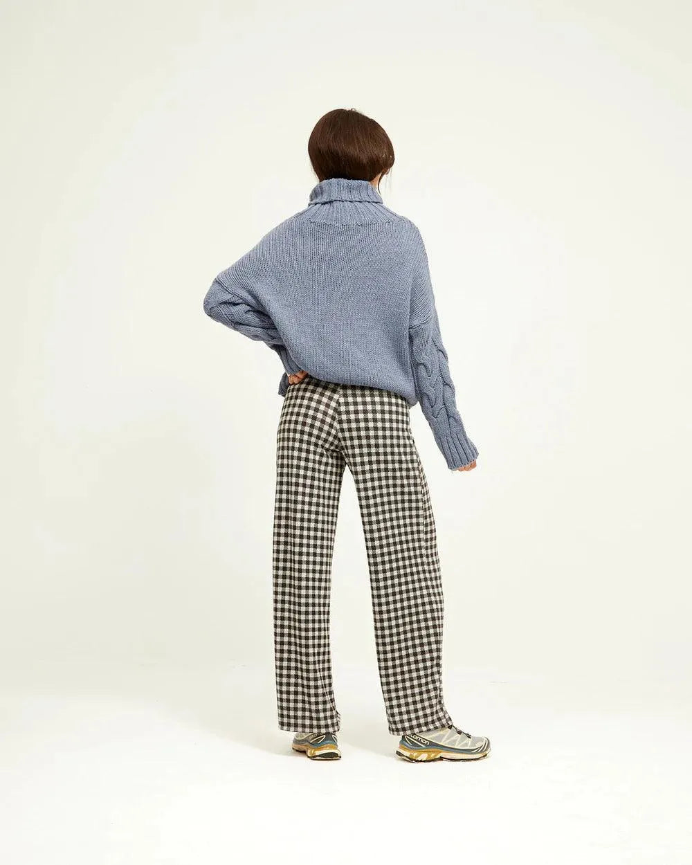 Pantalón Cintura Vichy - ECRU