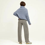 Pantalón Cintura Vichy - ECRU