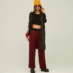 Pantalón Cintura Vichy Red - ECRU