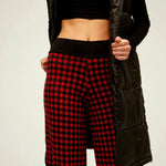 Pantalón Cintura Vichy Red - ECRU