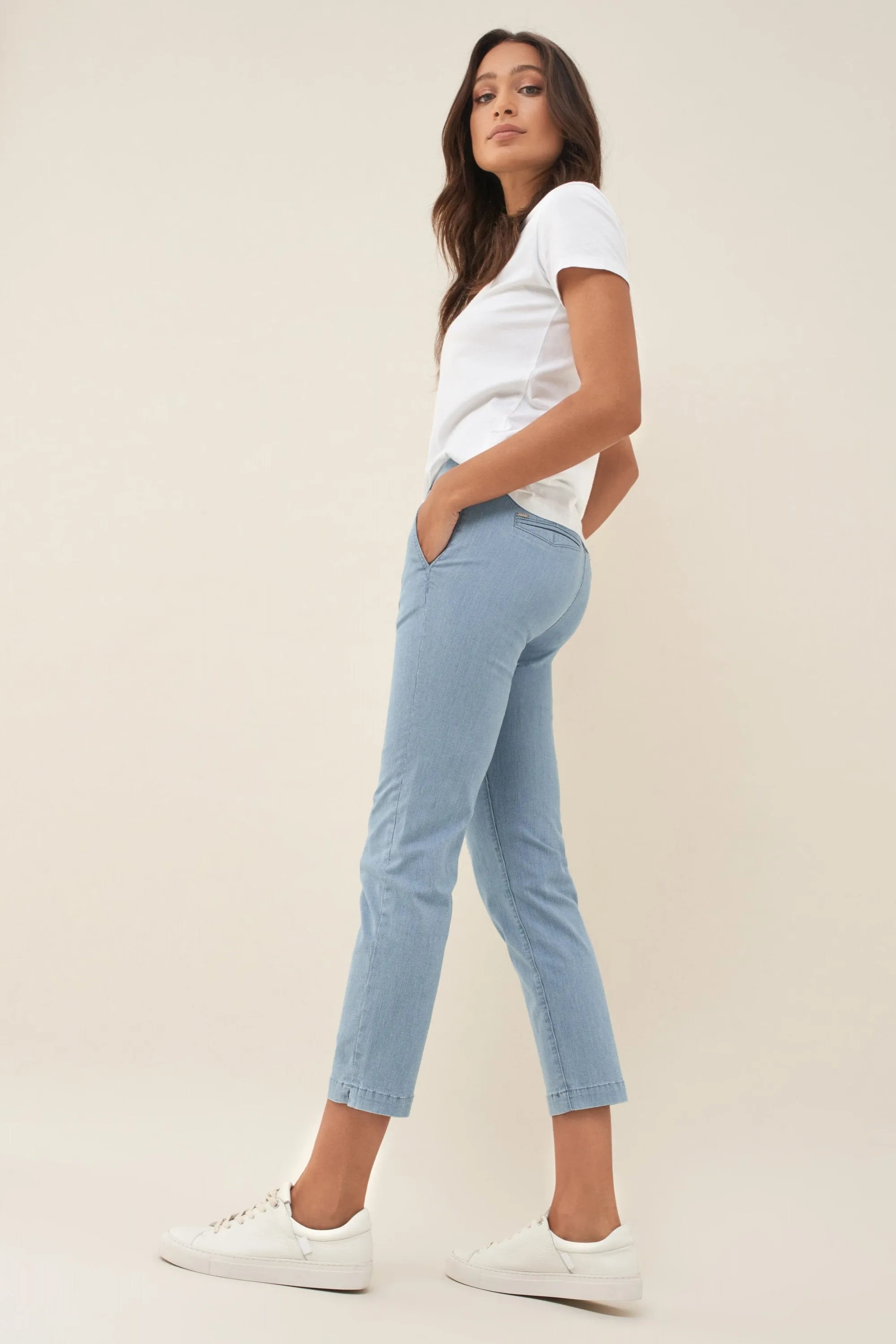 PANTALÓN COLETTE CAPRI DE SARGA - ECRU