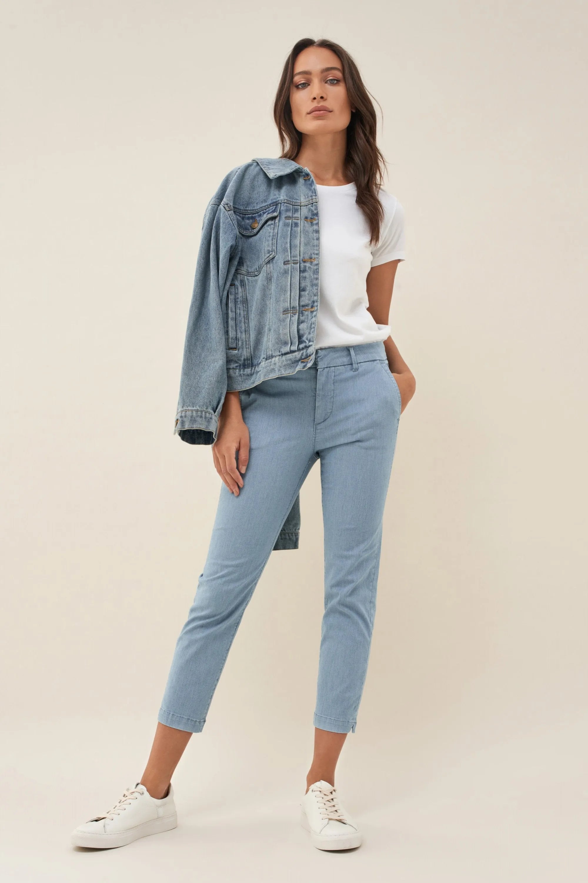 PANTALÓN COLETTE CAPRI DE SARGA - ECRU