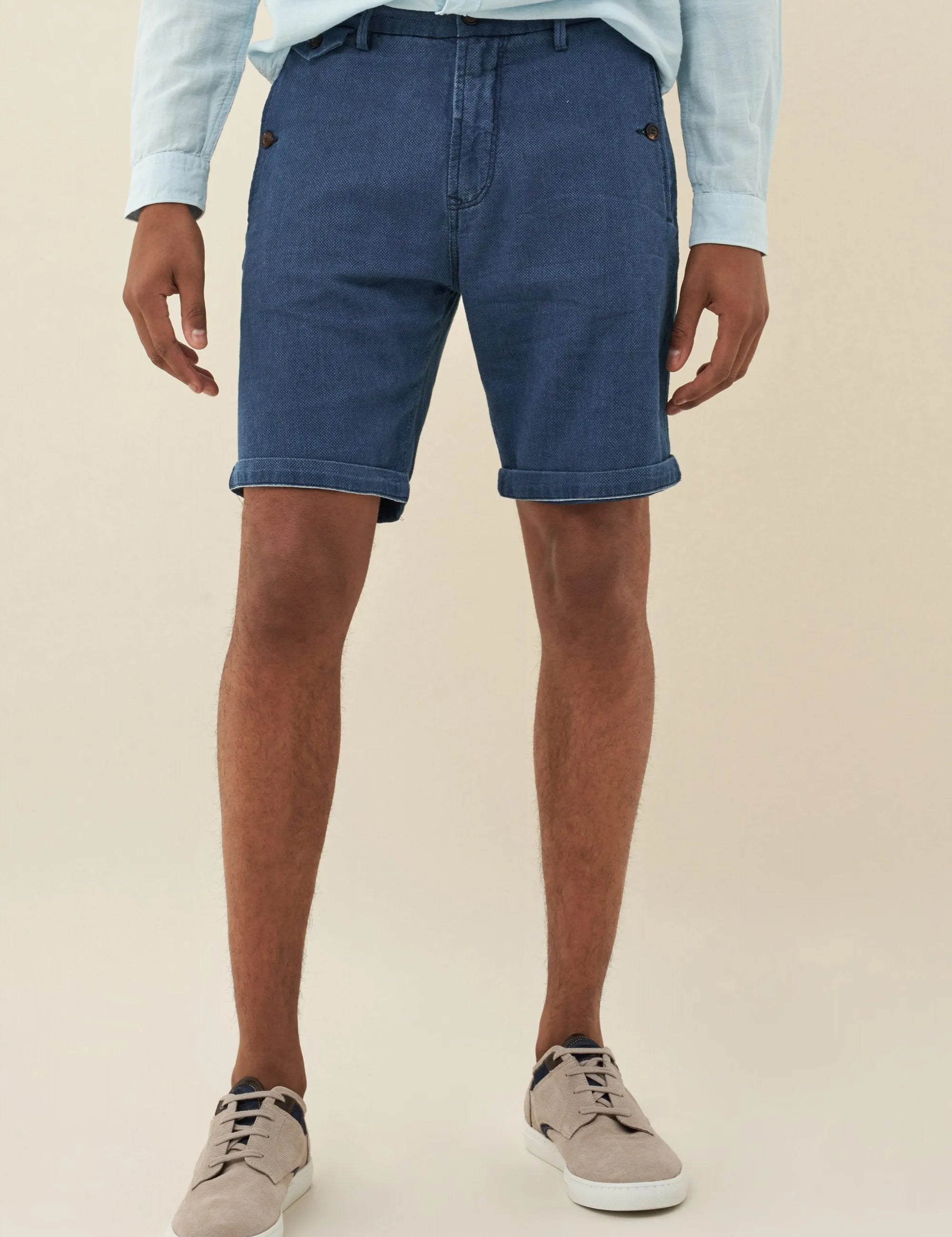 PANTALÓN CORTO BRANDON LOOSE DE ALGODÓN - ECRU