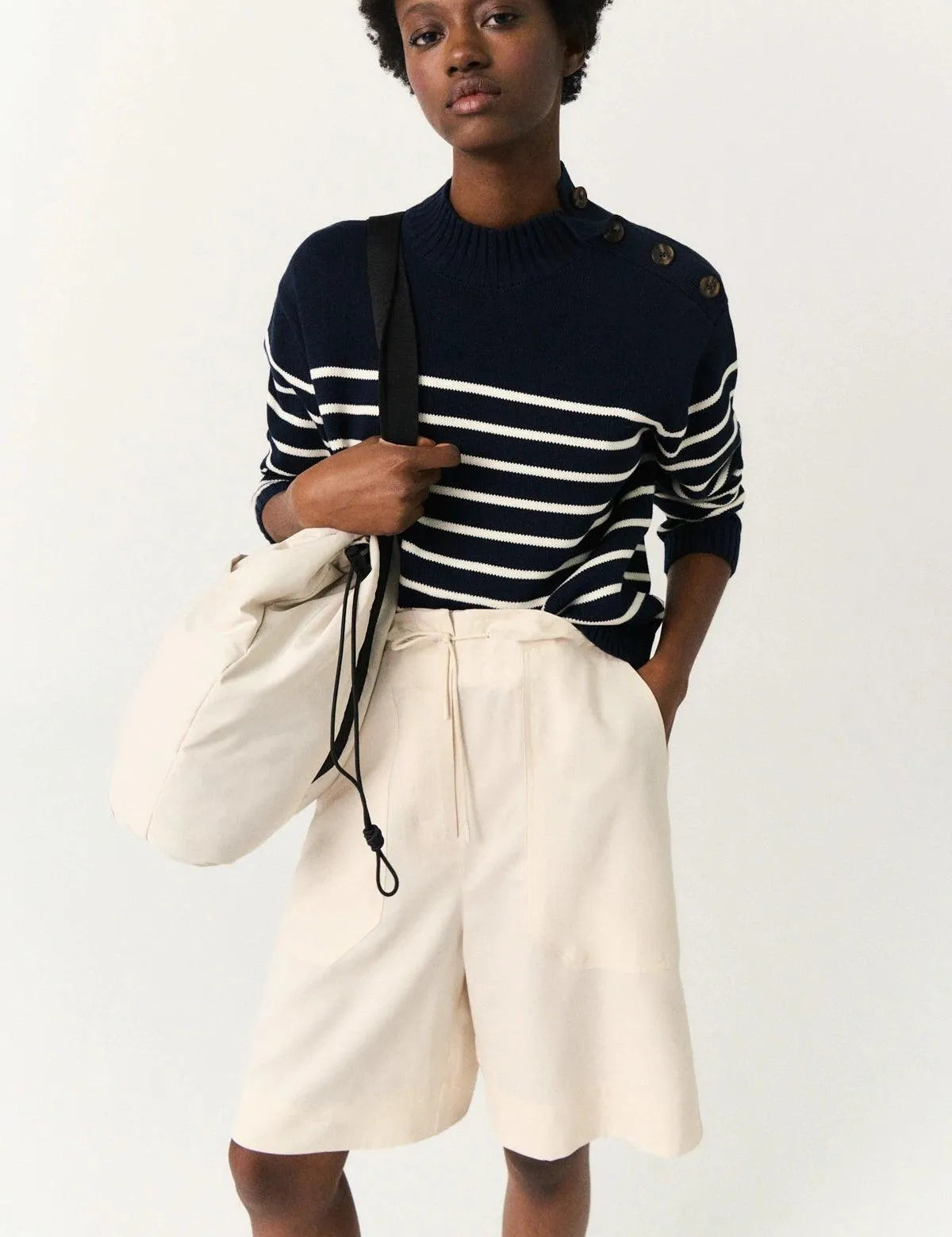 Pantalón Corto Maranta Cannoli Whte - ECRU