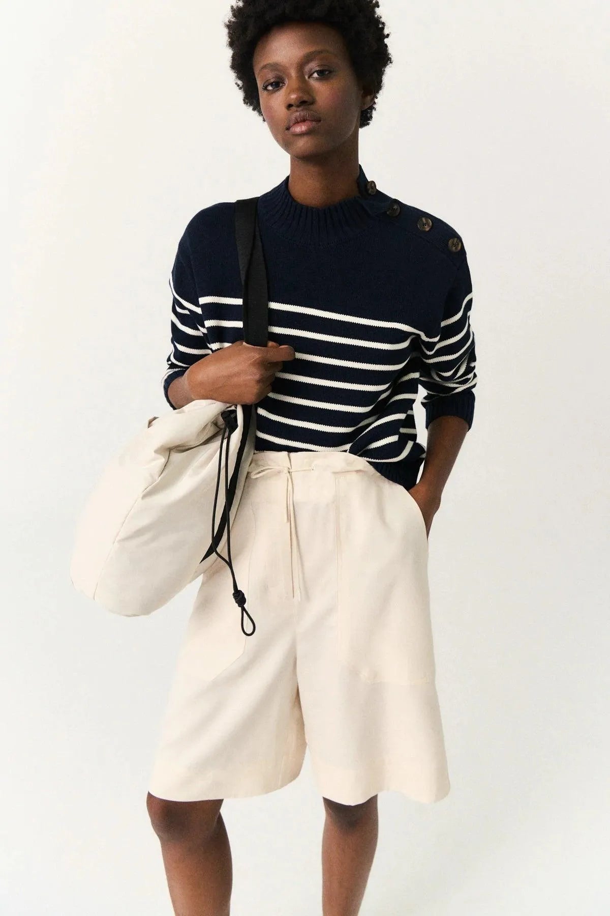 Pantalón Corto Maranta Cannoli Whte - ECRU