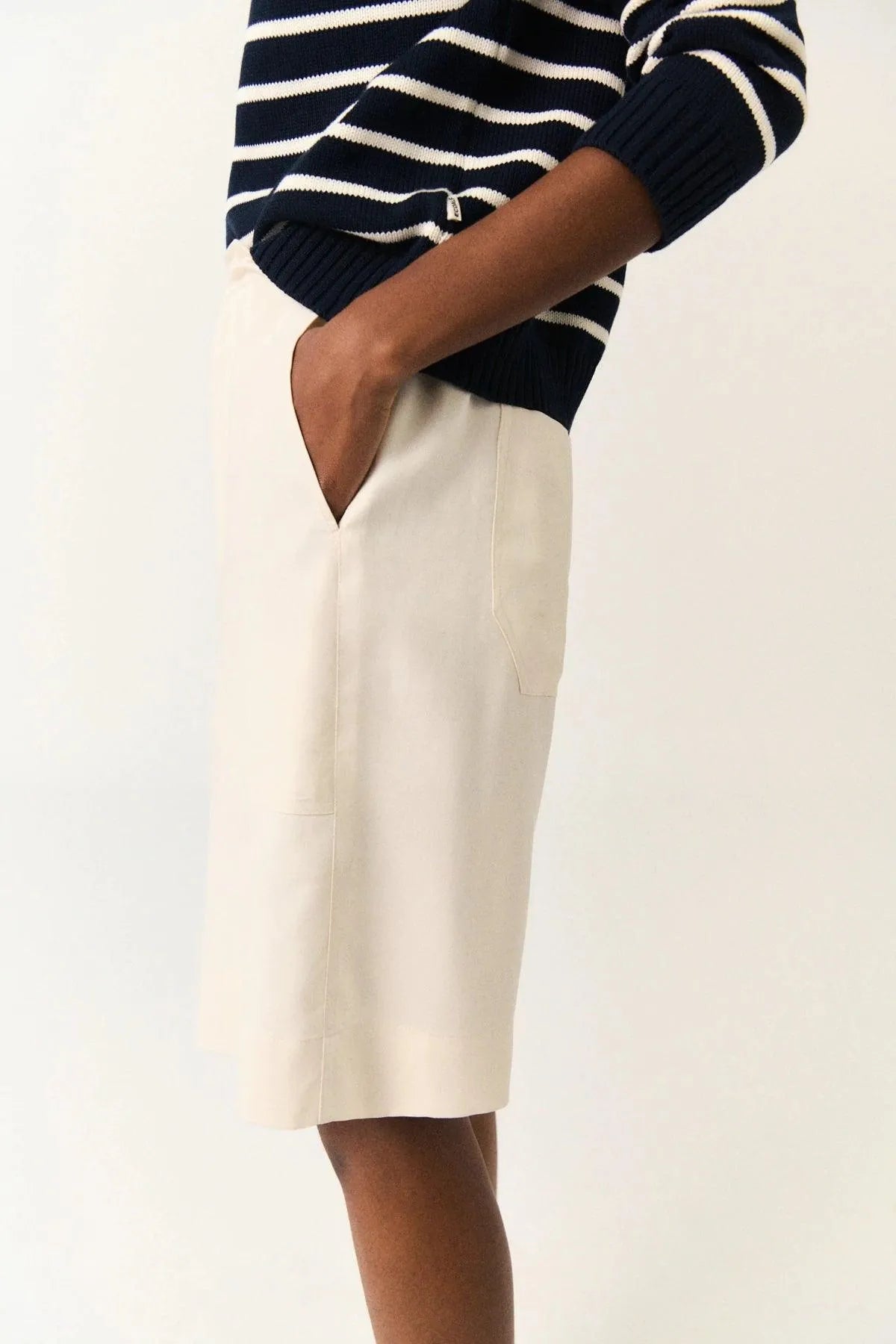 Pantalón Corto Maranta Cannoli Whte - ECRU