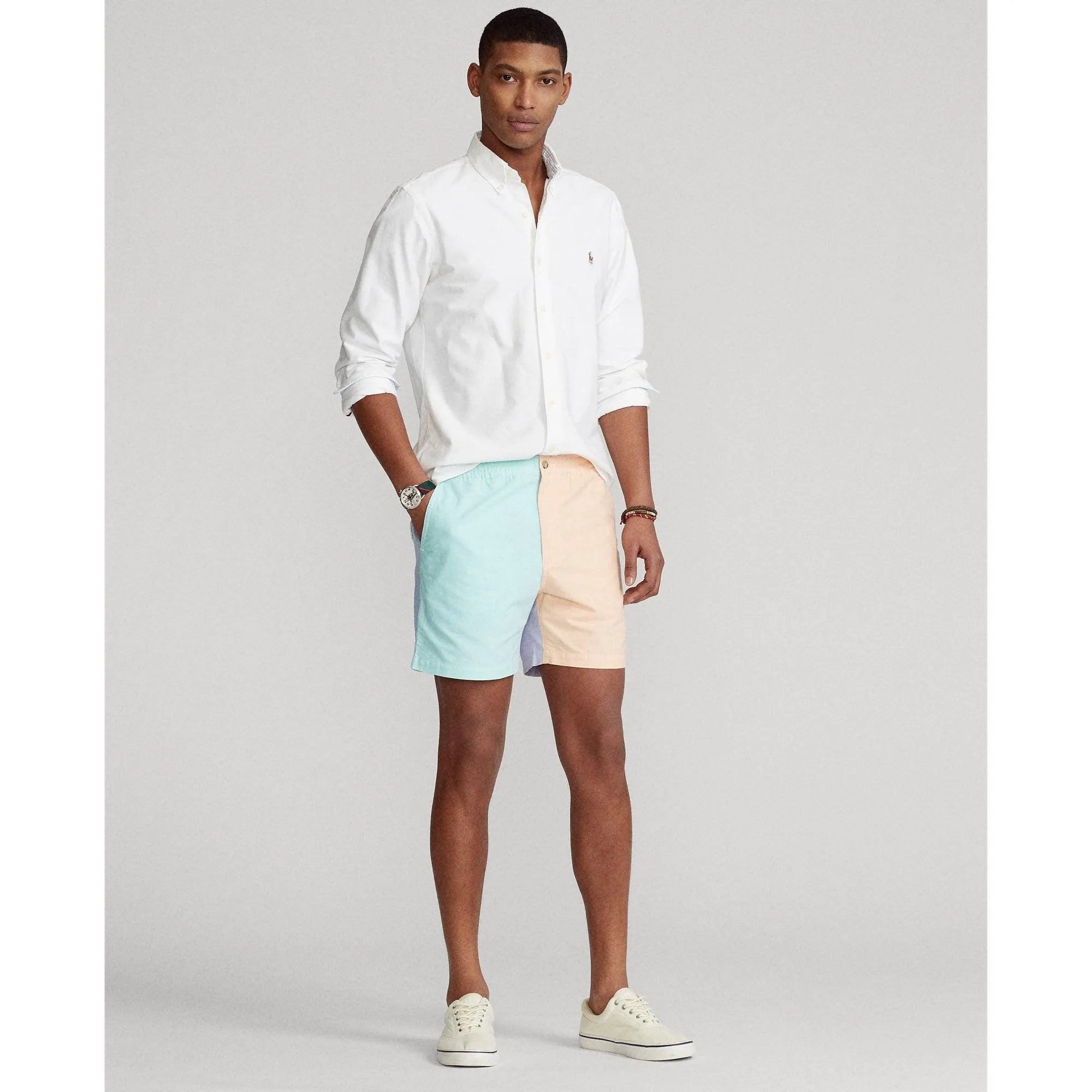 Pantalón corto prepster Oxford Polo - ECRU