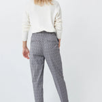 Pantalón Cropped Cuadros - ECRU