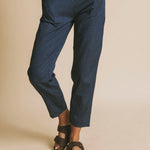 PANTALÓN CUADROS BLUE ELLA - ECRU