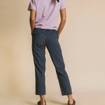 PANTALÓN CUADROS BLUE ELLA - ECRU