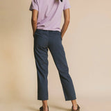 PANTALÓN CUADROS BLUE ELLA - ECRU