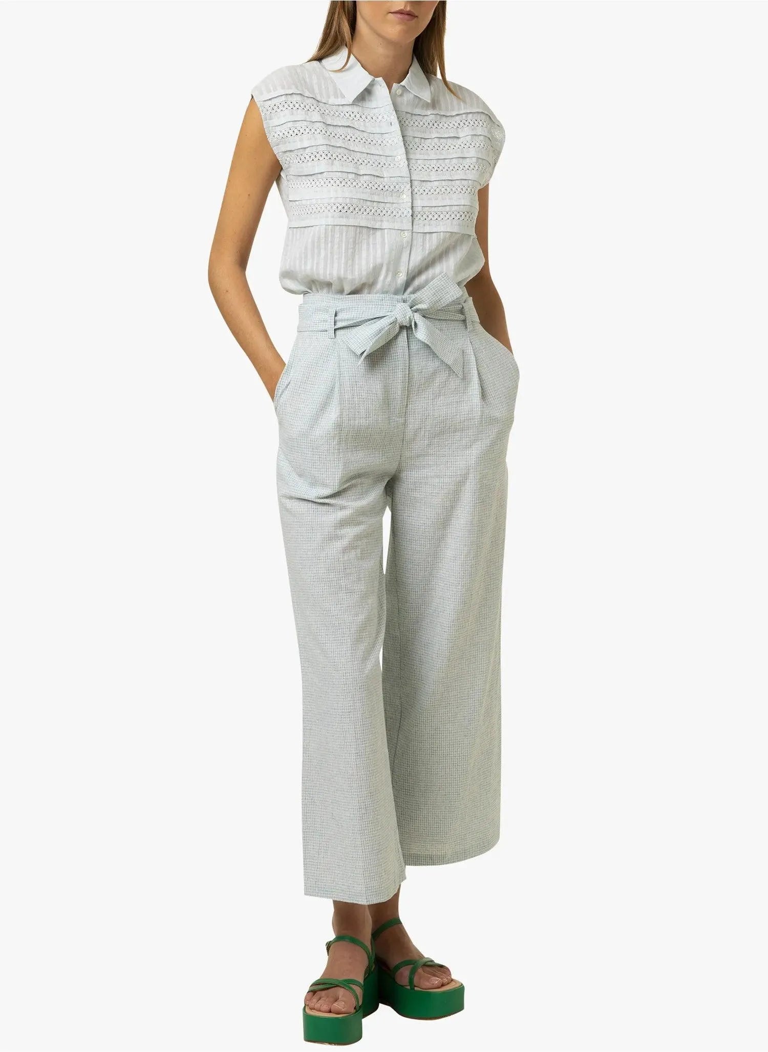 Pantalón de Mujer FRNCH Ancho Gina - ECRU