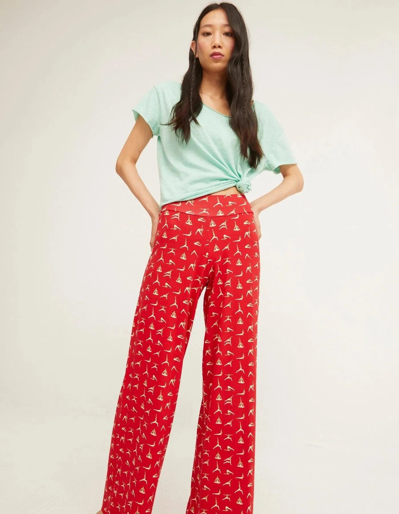 Pantalón Goma Cintura Yoga - ECRU