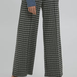 Pantalón Kate Wide Check - ECRU