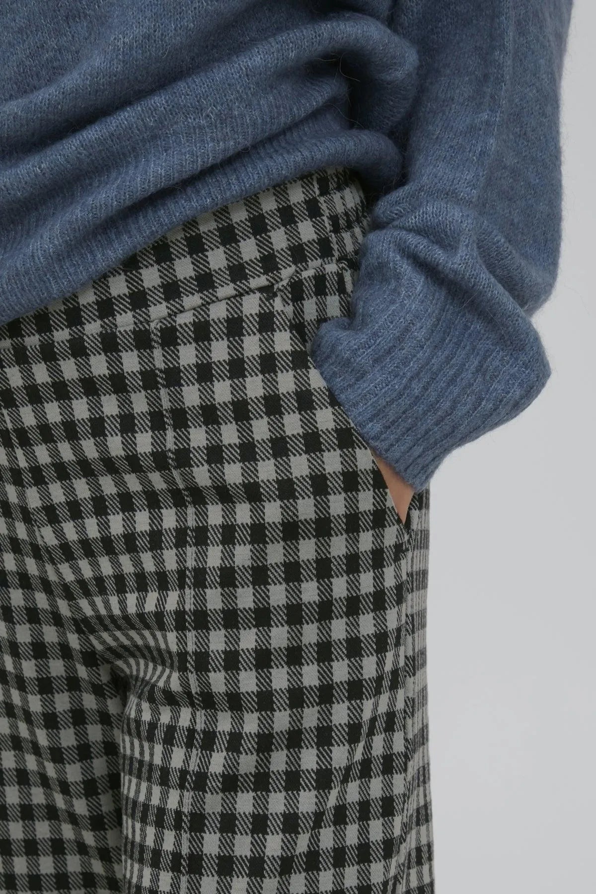 Pantalón Kate Wide Check - ECRU