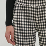 Pantalón Kate Wide Check - ECRU