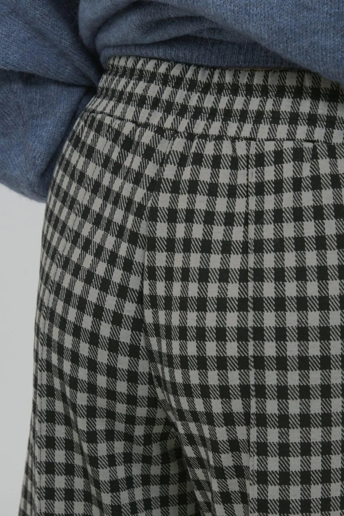 Pantalón Kate Wide Check - ECRU