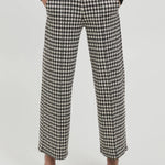 Pantalón Kate Wide Check - ECRU