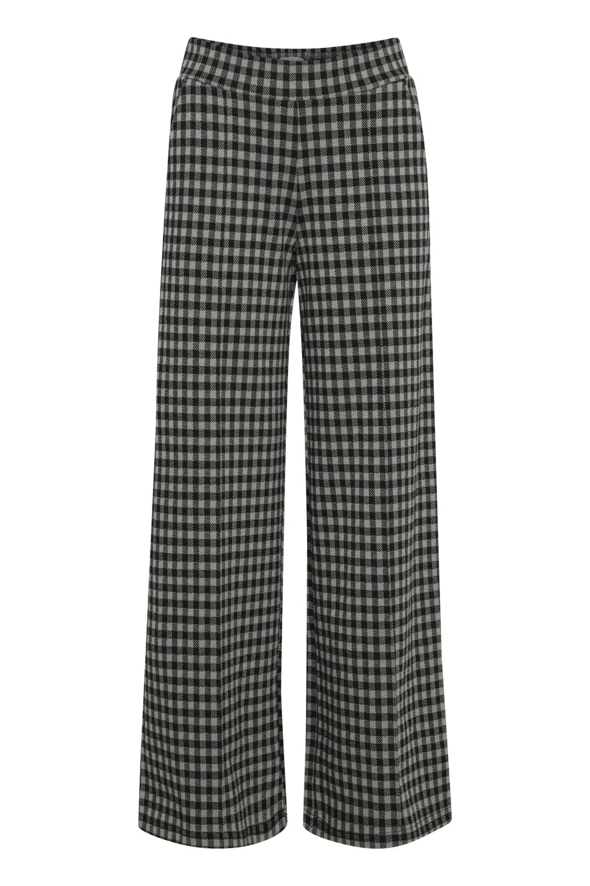 Pantalón Kate Wide Check - ECRU