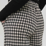 Pantalón Kate Wide Check - ECRU