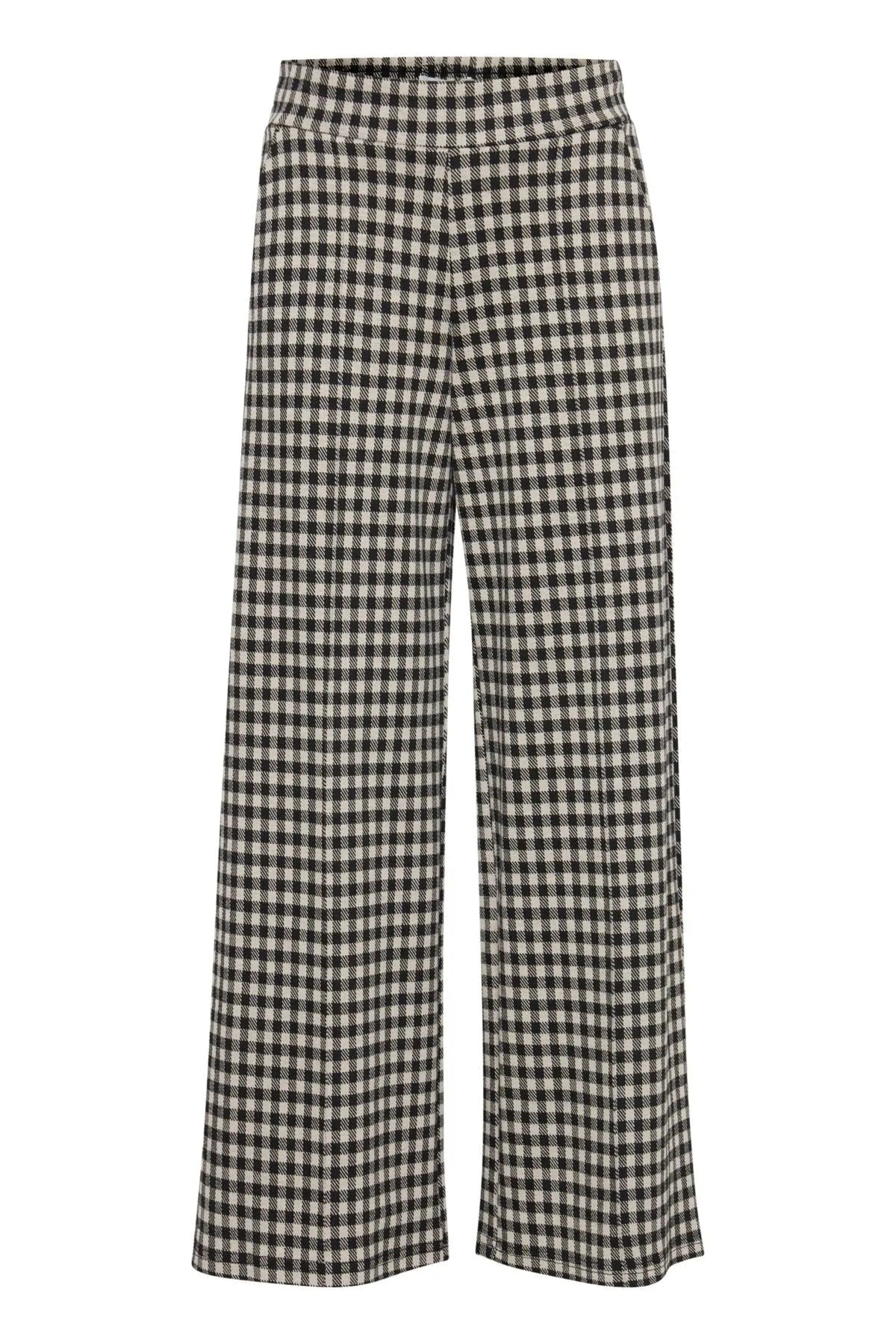 Pantalón Kate Wide Check - ECRU