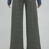 Pantalón Kate Wide Check - ECRU