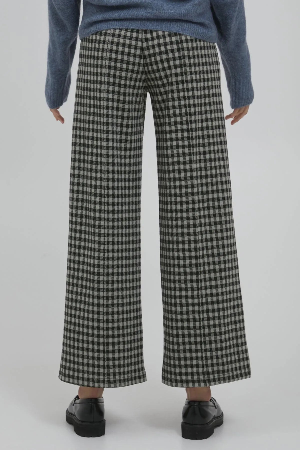 Pantalón Kate Wide Check - ECRU