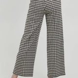 Pantalón Kate Wide Check - ECRU