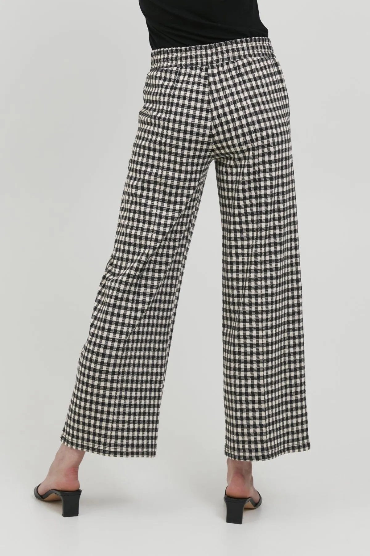 Pantalón Kate Wide Check - ECRU