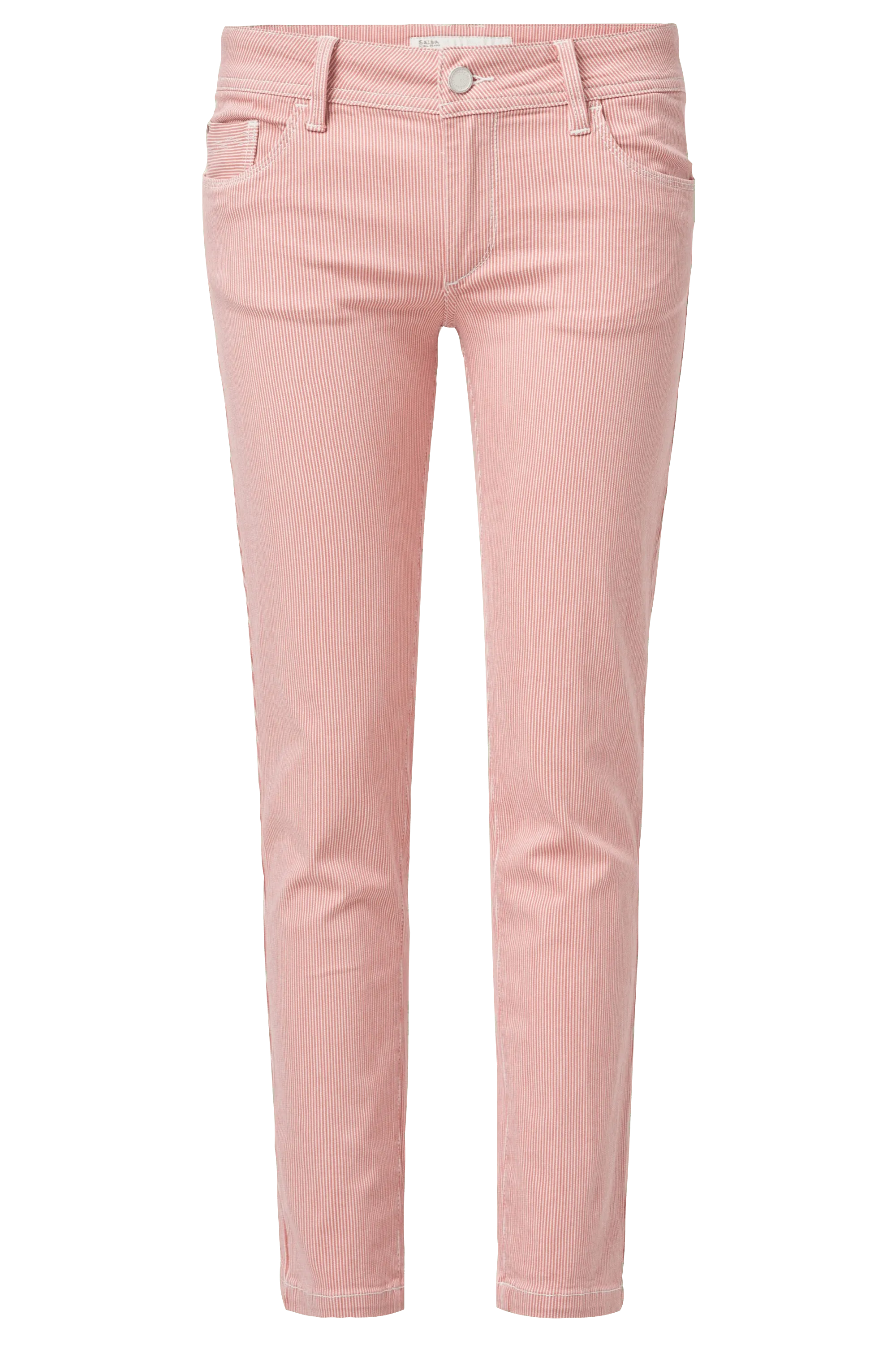 Pantalón vaquero Push Up Wonder cropped skinny rosa a rayas - ECRU