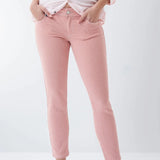 Pantalón vaquero Push Up Wonder cropped skinny rosa a rayas - ECRU