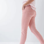 Pantalón vaquero Push Up Wonder cropped skinny rosa a rayas - ECRU