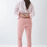 Pantalón vaquero Push Up Wonder cropped skinny rosa a rayas - ECRU
