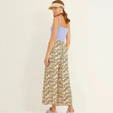 Pantalón Xantik 3/4 Lazo Cintura Beige Savannah - ECRU