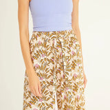 Pantalón Xantik 3/4 Lazo Cintura Beige Savannah - ECRU