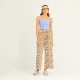 Pantalón Xantik 3/4 Lazo Cintura Beige Savannah - ECRU