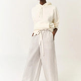 Pantalón Zami White Navy Stripe - ECRU