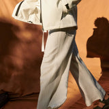 Pantalón Zami White Navy Stripe - ECRU