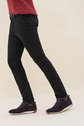 PANTALONES ANDY SLIM CHINOS CON CINTURÓN DE REGALO NEGROS - ECRU