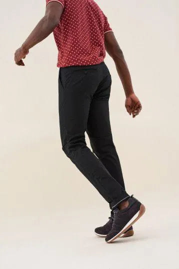 PANTALONES ANDY SLIM CHINOS CON CINTURÓN DE REGALO NEGROS - ECRU